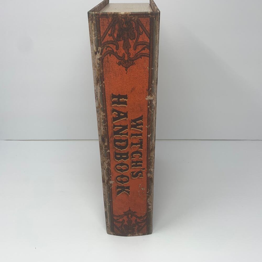 NWOT Halloween WITCH'S HANDBOOK spell book spellbook tabletop decor vintage look - Picture 4 of 10